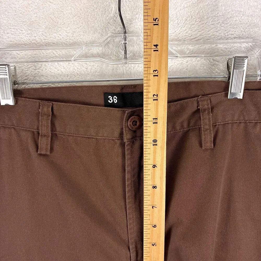 VTG Element Pants Men 36 Brown Jeremy Fish Twill Chino Preppy Skate Workwear Y2K